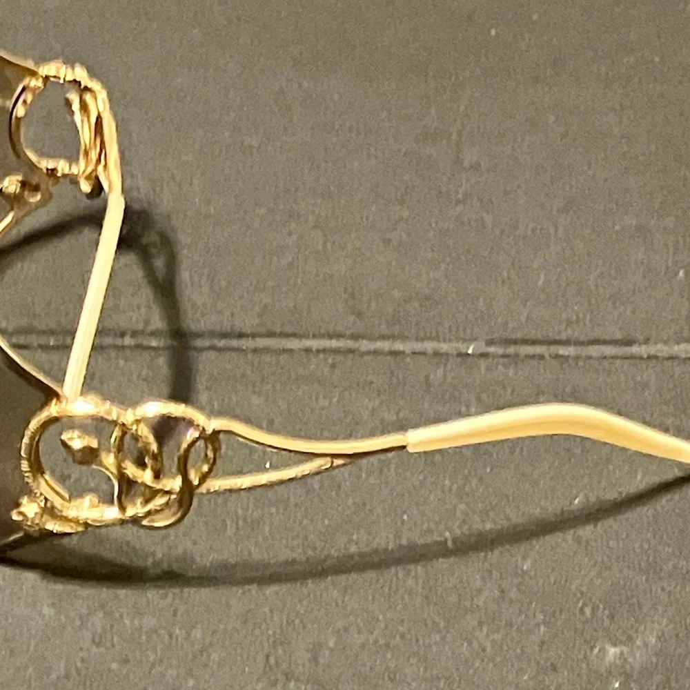 Roberto Cavalli Gold Rimless Sunglasses with Gradient Brown Lenses